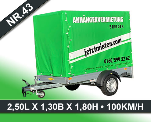 Nr.43 Anhänger mit Plane